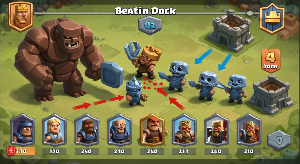 Clash Royale Beatdown deck strategy infographic