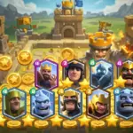 Optimized Clash Royale cards with gold and star points for leveling success