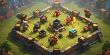 Clash Royale battle with diverse community deck cards