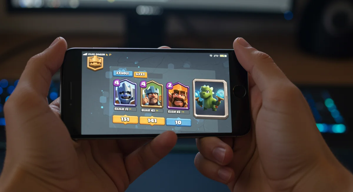 Clash Royale deck building and optimization for competitive play