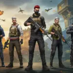 Free Fire characters exploring new map updates with tactical gear