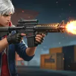 Free Fire character aiming assault rifle for weapon mastery