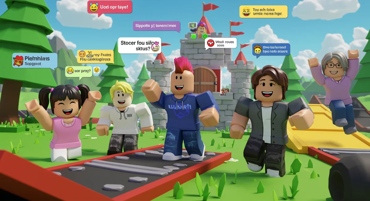 Roblox players engaging in a popular game world