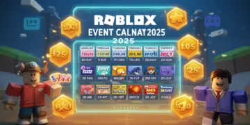 Roblox Event Calendar 2025 displaying key dates and reward opportunities