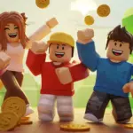 Roblox group strategy banner with avatars and Robux symbols