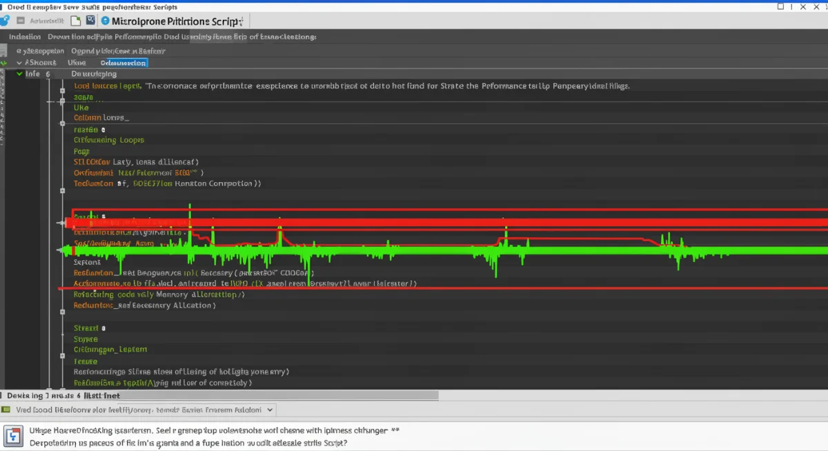 Roblox Studio microprofiler identifying and resolving game performance bottlenecks.