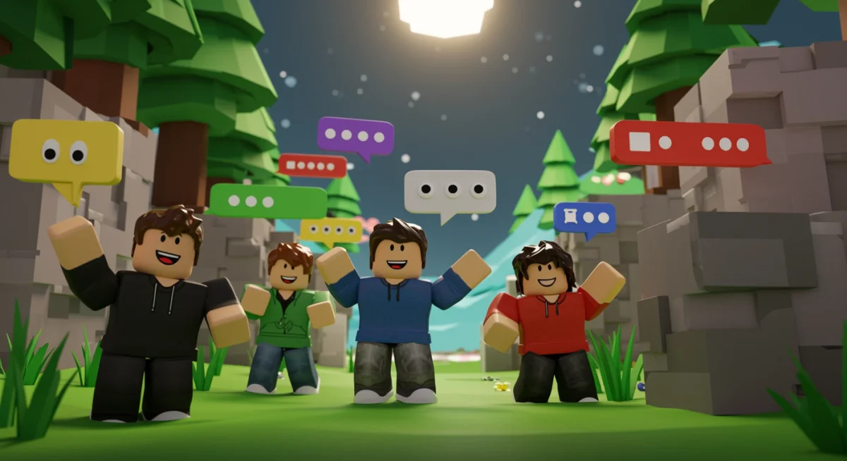 Roblox players enjoying a collaboratively developed game with positive feedback.